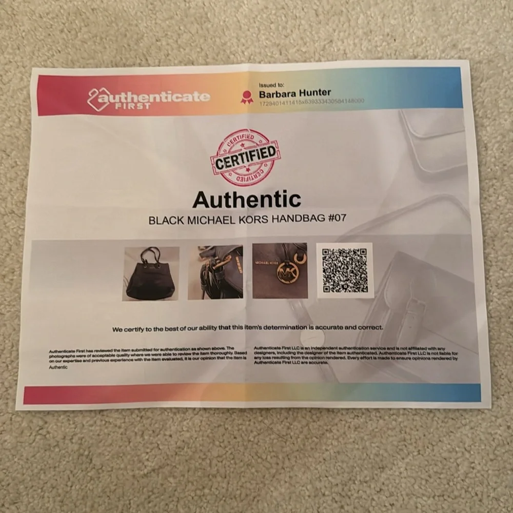 Black MICHAEL KORS , MK saffiano leather bag - Picture 12 of 12